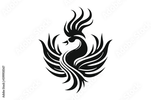 phoenix Minimal Vector Logo Design Tshirt Sublimation Illustration tattoo design