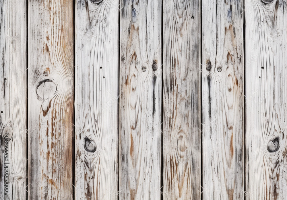 Naklejka premium White Wooden Background Created with Generative AI