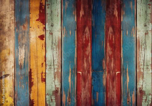 Plank Color Wooden Background Created with Generative AI