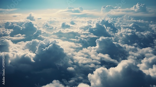 blue sky above the clouds