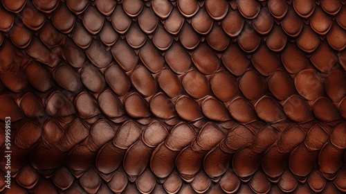 close up of brown scaled leather texture