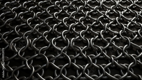 black chain link metal background