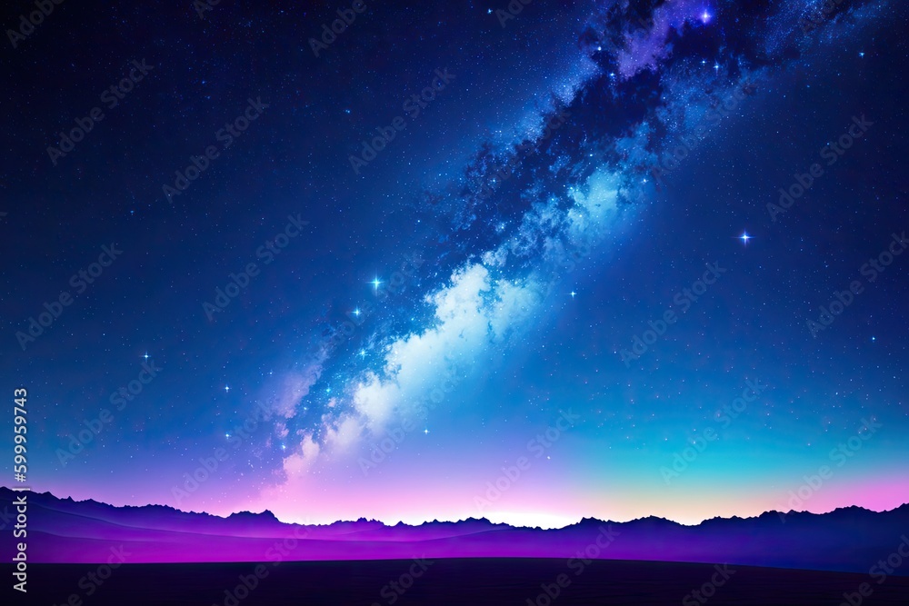 Fototapeta premium Universe filled with stars, nebula and galaxy. Night sky generative ai