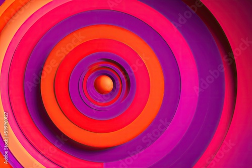 a purple and orange abstract background with circles  generative ai