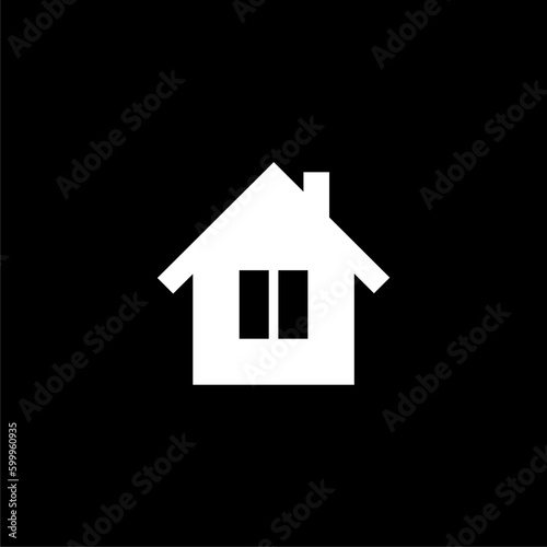 House Home Simple  icon isolated on black background photo