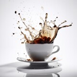 mug food drink beverage table cup espresso caffeine breakfast cafe. Generative AI.
