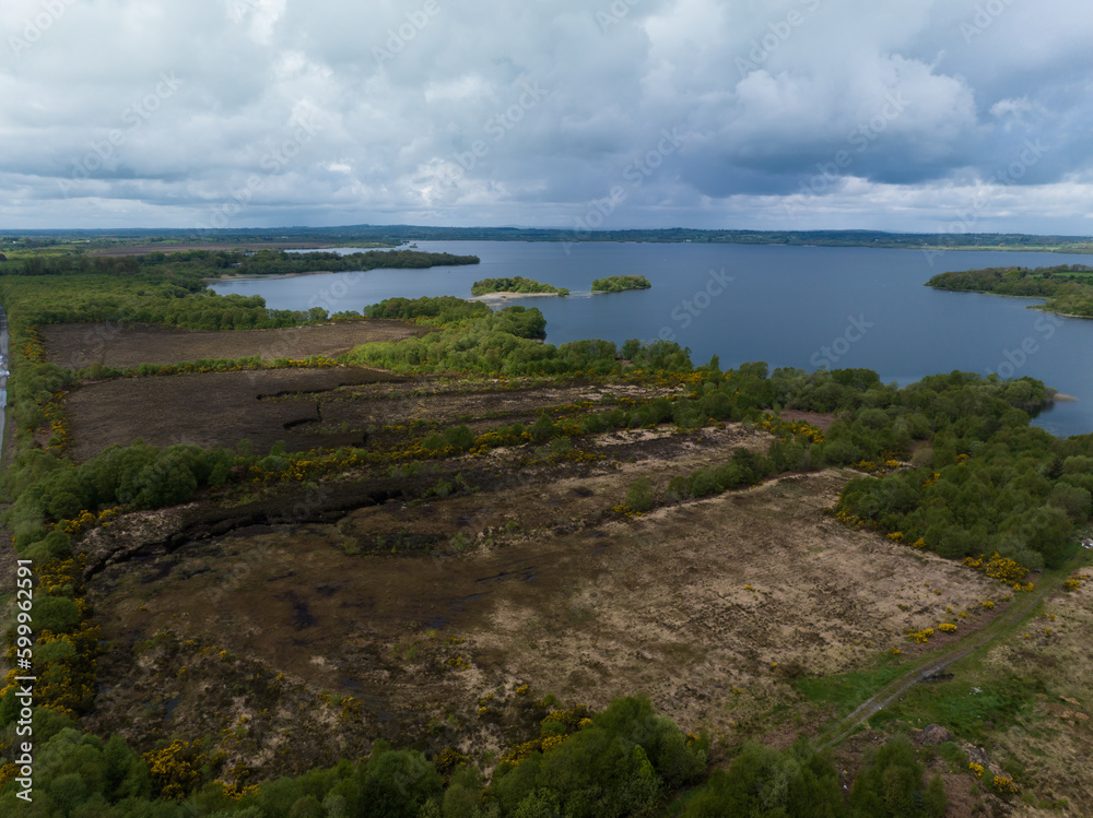 peat bog and lake in ireland