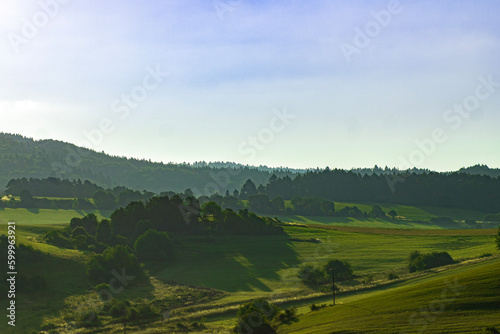 Landscape with fields and blue sky © WIQHA Photography