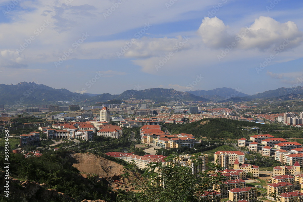 panorama of the Qingdao town in China