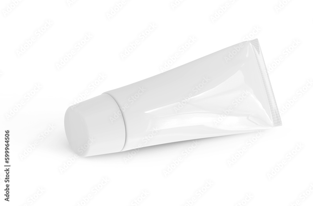 Soft Plastic Cosmetic Lotion Cream Toothpaste Tube Packaging Isolated 3D Rendering Soft Plastic Cosmetic Lotion Cream Toothpaste Tube Packaging Isolated 3D Rendering
