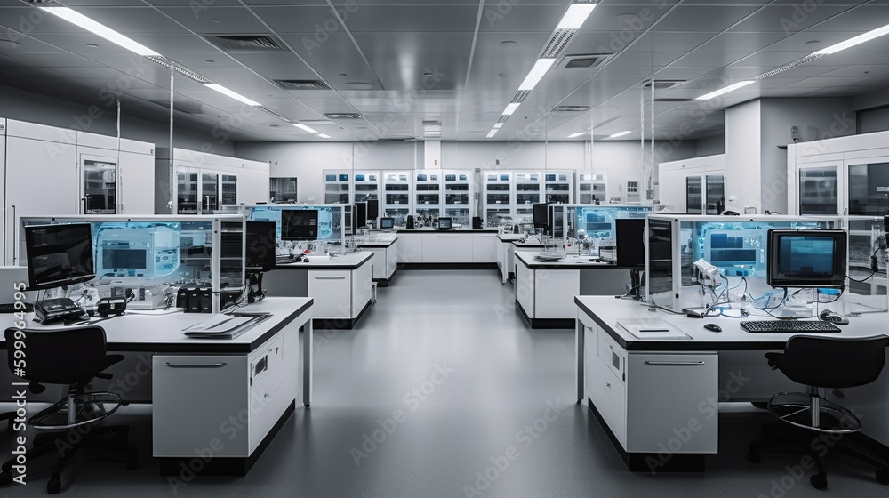 A high tech laboratory filled with cutting edge. AI generated A high tech laboratory filled with cutting edge. AI generated