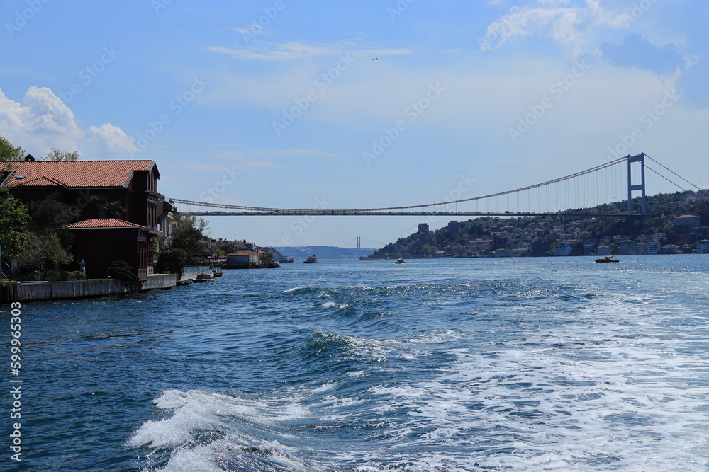 The Bosphorus and the bridge in Istanbul The Bosphorus and the bridge in Istanbul