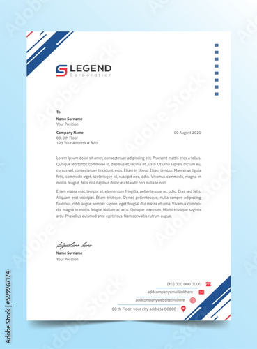 Abstract Letterhead Design Modern Business Letterhead Design Template