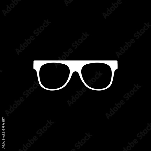  Blind eyeglasses vector icon for web design isolated on black background 