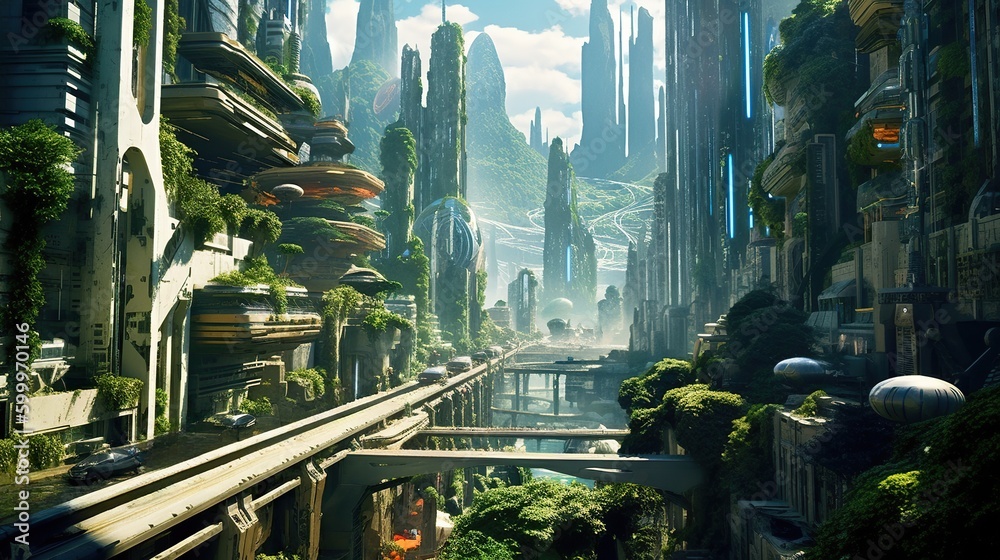 Futuristic Sustainable Green City Concept Of City Of The Future Based On Green Energy And Eco Futuristic Sustainable Green City Concept Of City Of The Future Based On Green Energy And Eco