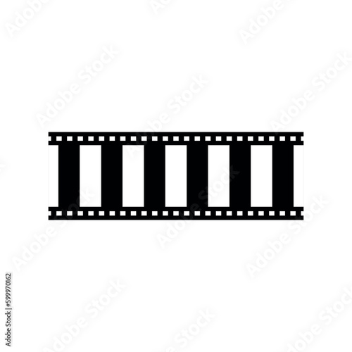 Movies film background with flim roll. 3d flim roll. film strip isolated on white