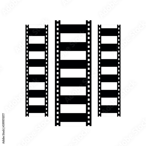 Cinema strip templates negative and strip media vector image. Film strip set cinema strip roll 35mm blank slide vector image. Film frame photo strip high-resolution blank filter