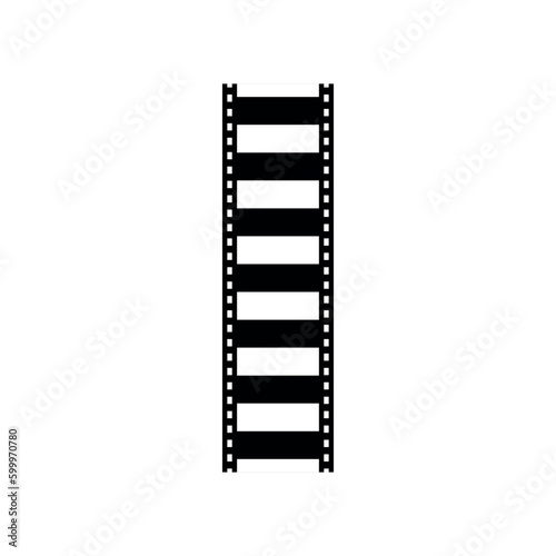 Film tape vintage icon isolate. 3d flim roll. 3d film strip collection vector image