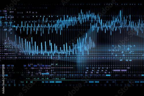 DNA sequencing diagram. DNA, background Generative AI photo