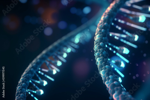 DNA and gene therapy. DNA, background Generative AI