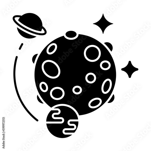 Modern design icon of solar system 