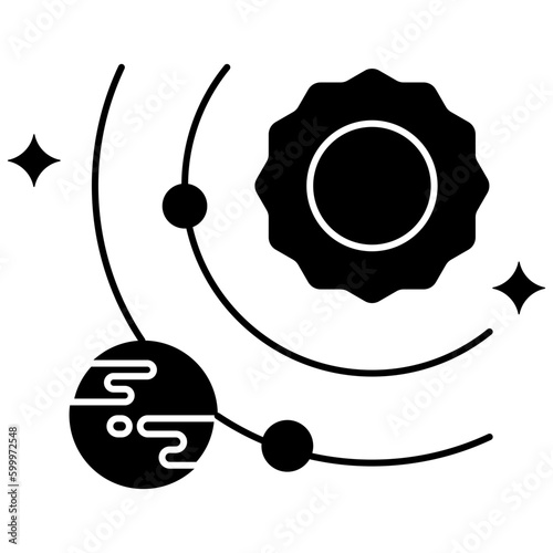 Modern design icon of solar system 