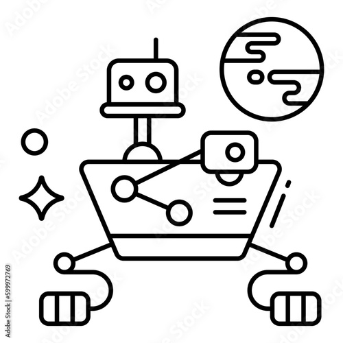 A unique design icon of space rover 
