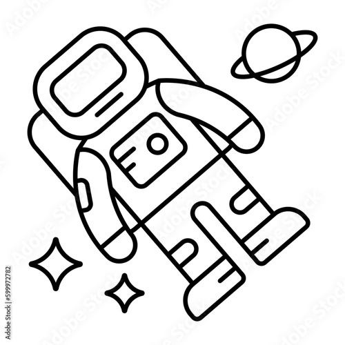 An icon design of astronaut 