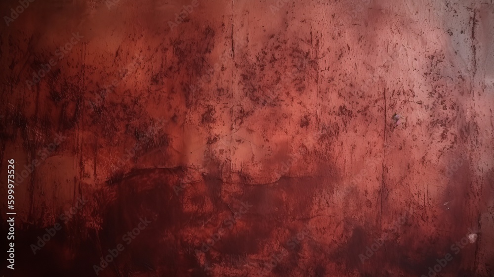 dark red concrete wall solid texture abstract background Generative AI