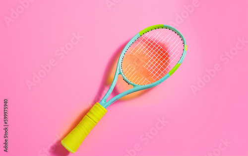 tennis rocket fluorescent colours © Marcin