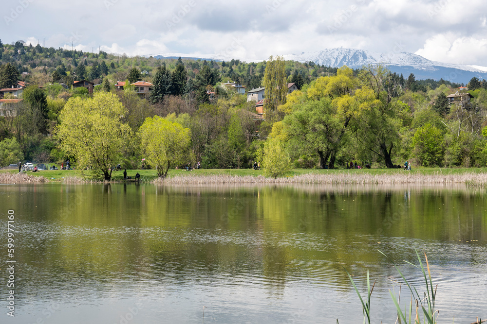 Spring Landscape of Pancharevo lake, Bulgaria