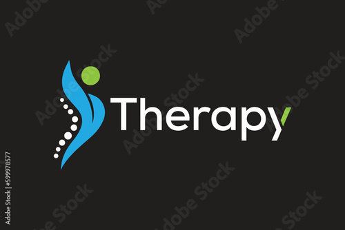 Creative simple Therapy Logo design concept suitable for a company card, print, digital, id card, identity card, and other purposes  