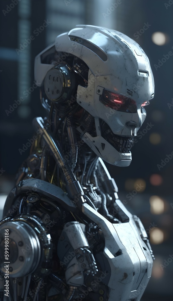 Fototapeta premium Terminator-like human