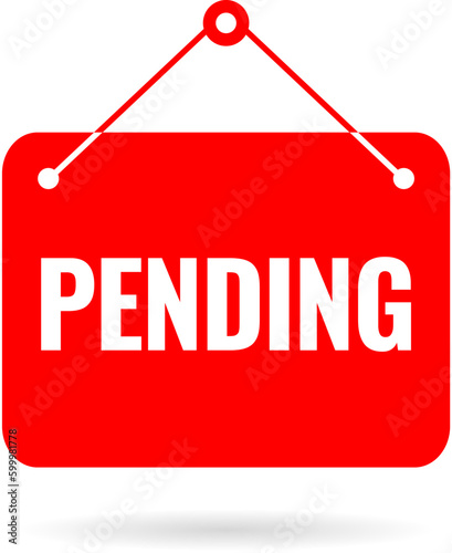 Pending hanging vector sign