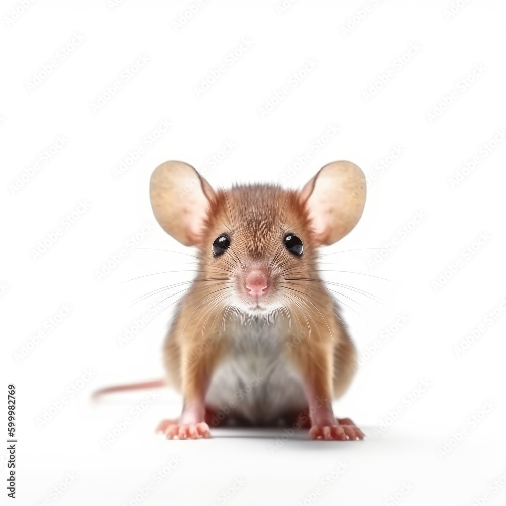 Baby Rat isolated on white (generative AI) Baby Rat isolated on white (generative AI)