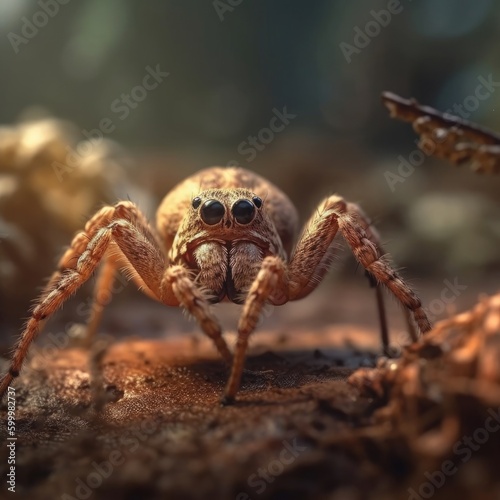 Spider in natural habitat (generative AI)