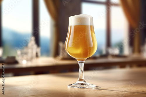 a glass of fresh what beer, generative AI