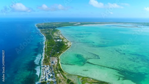 Christmas island kiribati tarawa aerial photo