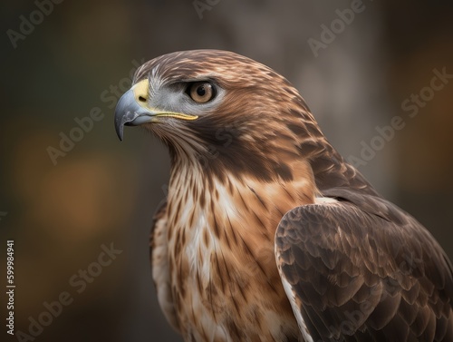 Red-Tailed Hawk Soaring High AI Generated Generative AI