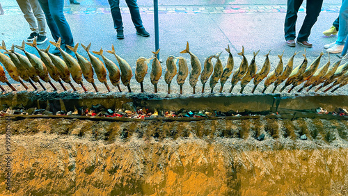 Fiery Fishes at Oktoberfest in Munich Germany photo