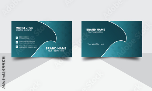 Template corporate business card design. Business card layout with modern design. Clean advertising design. Unique professional business card. Minimal corporate design business card design.