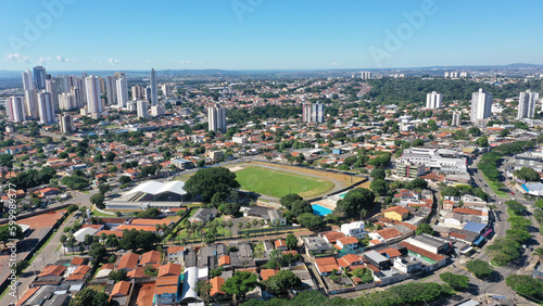 Beautiful panoramic view of Goiania, the capital of Goias State, in the Central West region of Brazil in May, 2023.  photo