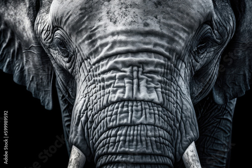 elephant close up- made with generative ai