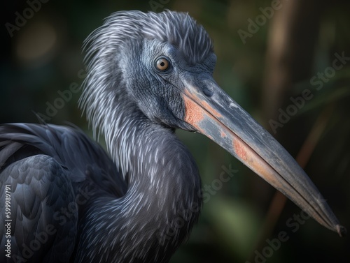 Enigmatic Shoebill Stork in Habitat AI Generated Generative AI © ArquitecAi