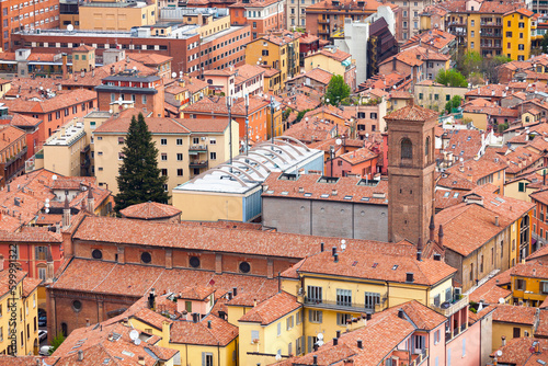 Aerial view of the Church of San Martino in Bologna