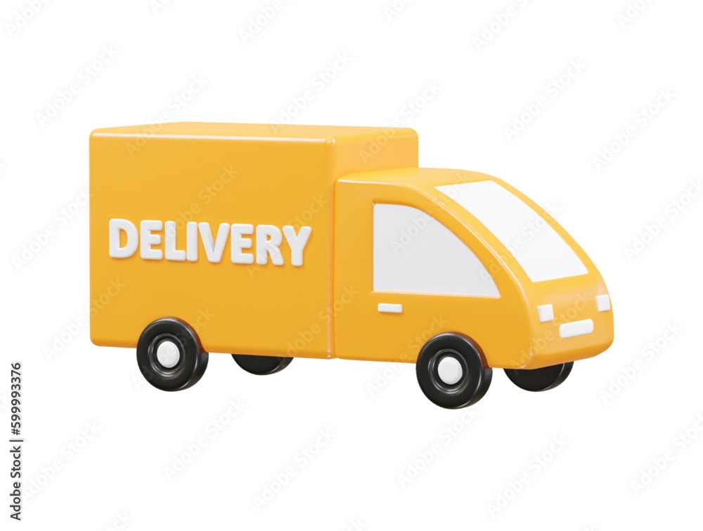 Delivery icon 3d render vector illustration