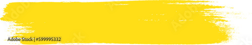Yellow brush stroke isolated on background. Paint brush stroke vector for ink paint, grunge design element, dirt banner, watercolor design, dirty texture. Trendy brush stroke, vector illustration