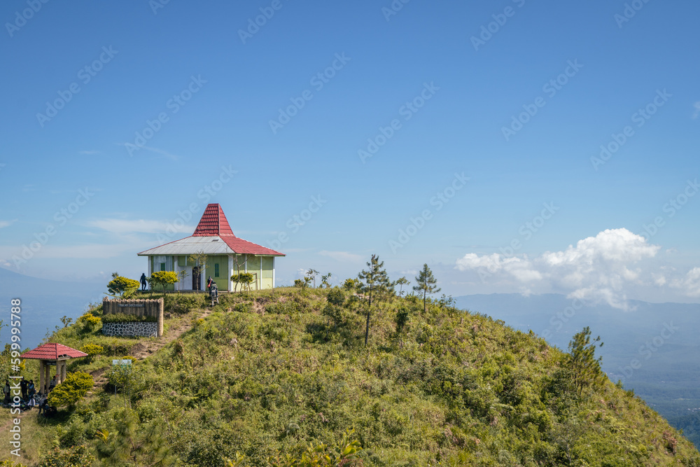 Aerial view from peak of domestic mountain Central Java Semarang. The photo is suitable to use for adventure content media, nature poster and forest background. Aerial view from peak of domestic mountain Central Java Semarang. The photo is suitable to use for adventure content media, nature poster and forest background.