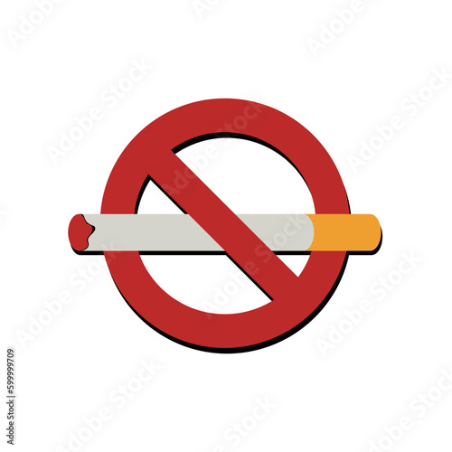 No smoking sign. isolated forbidden sign icon on white background vector 