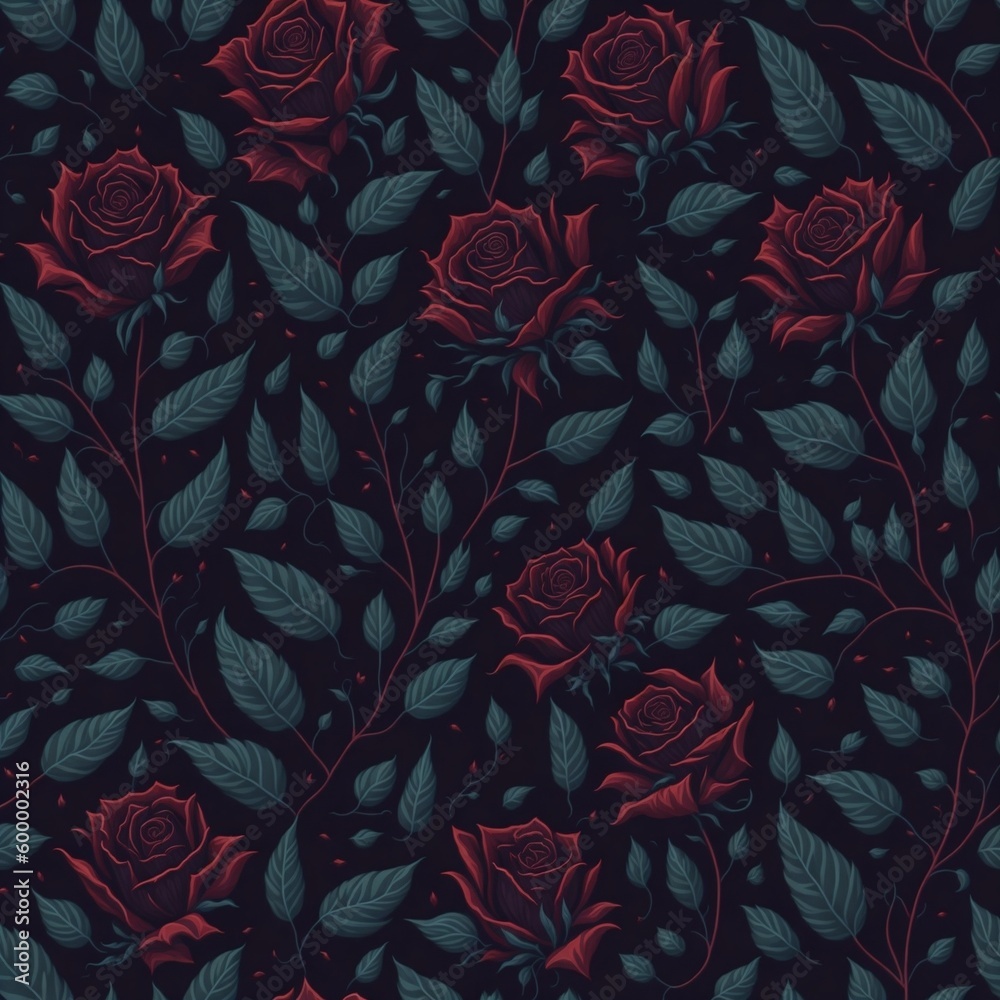 Red roses pattern Red roses pattern